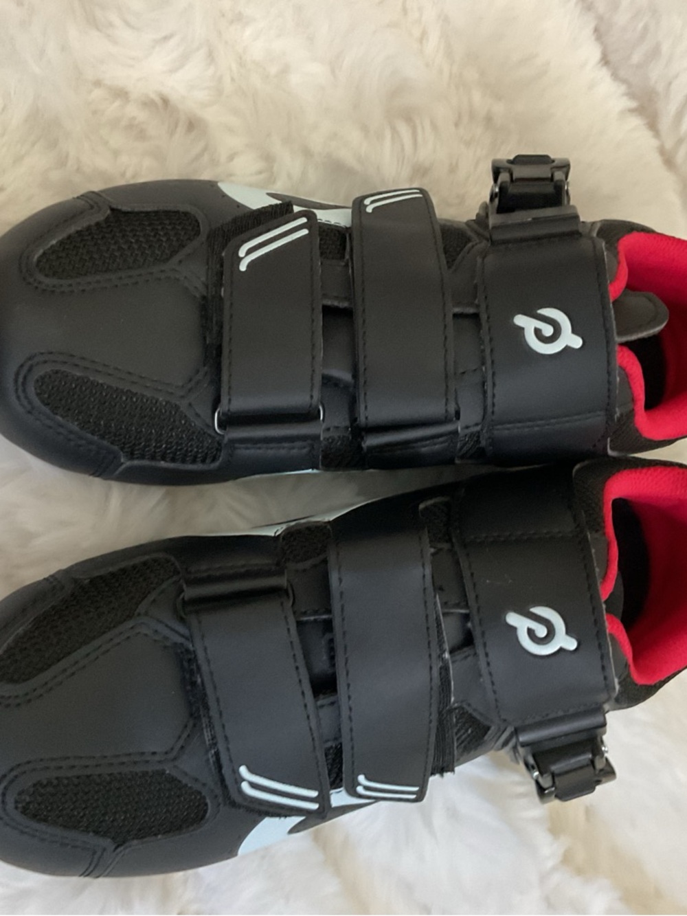 Peloton Black racing shoes with Red Interior and White Accents - Picture 8 of 8